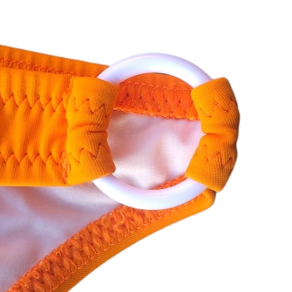 Solid & striped and Staub Orange Side ring attached bikini bottom. - Picture 2 of 7